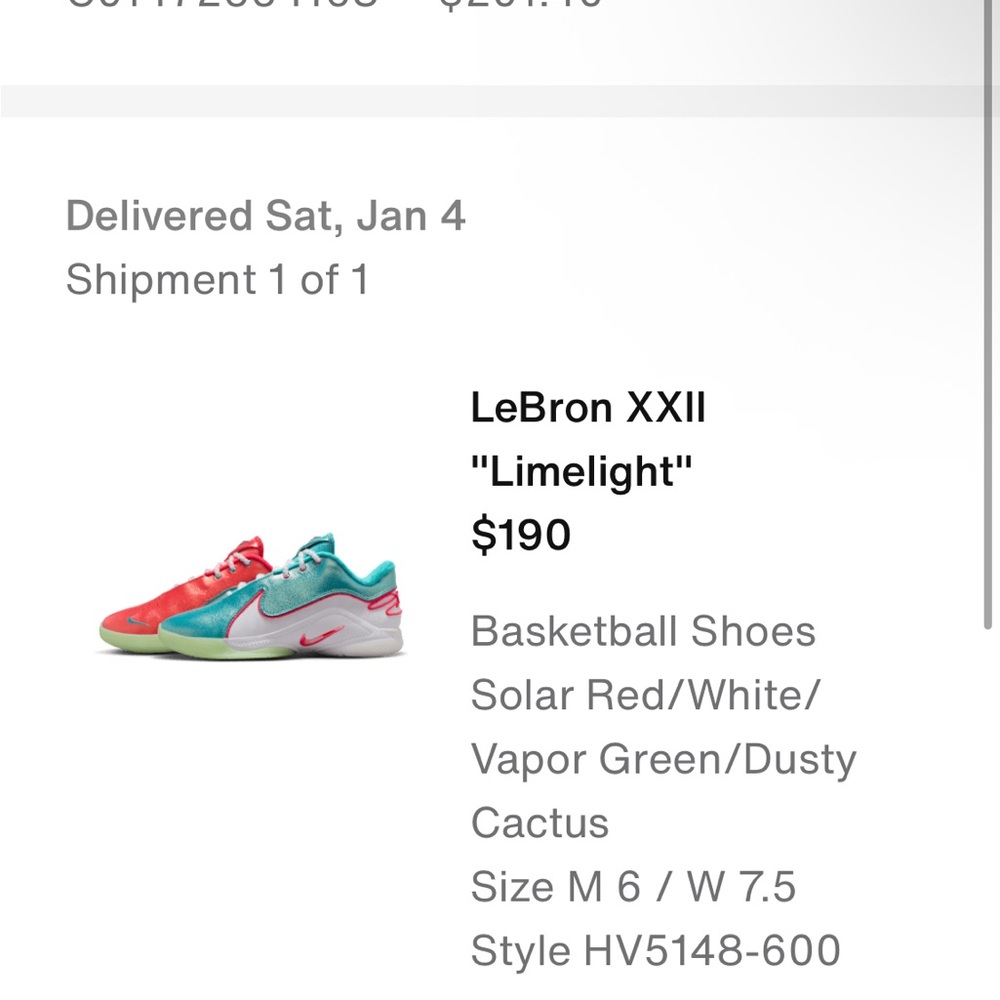 LEBRON shoesSolarredwhite 
Size in Women is9 these are men’s sizes so it’s 7.5